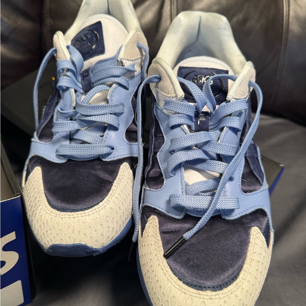Pensole x ASICS Blue and White Sneakers